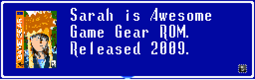 Moogle Charm - Sara is Awesome! (Game Gear ROM)